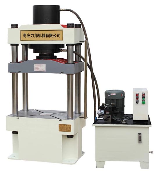 枣庄力邦机械生产的下顶式液压机样机图片